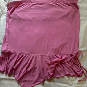 Pink tube top from New York and Company with ruffle and side tie